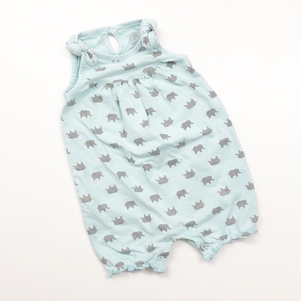 Carter's glitter elephant print baby romper
